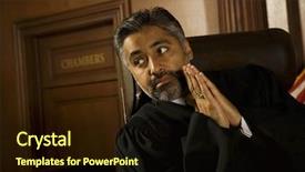  Presentation with judge - Slide deck having indian law - thoughtful male judge with hands background and a wine colored foreground