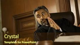  Presentation with judge - Amazing slide set having indian law - thoughtful male judge with hands backdrop and a tawny brown colored foreground