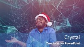  Presentation with new neural network - PPT theme enhanced with indian-man-wearing-traditional-santa background and a ocean colored foreground