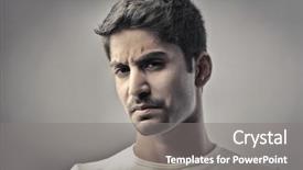  Presentation with indian - Beautiful slide deck featuring indian man with angry expression backdrop and a gray colored foreground