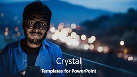  Presentation with blue night - Presentation featuring indian-man-with-glasses background and a navy blue colored foreground