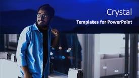  Presentation with blue night - Slides consisting of indian-man-with-glasses background and a navy blue colored foreground