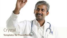  Presentation with sketching - Audience pleasing PPT theme consisting of indian-mature-male-doctor-drawing backdrop and a cream colored foreground