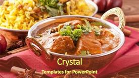  Presentation with curry - PPT layouts consisting of indian meal with curry background and a tawny brown colored foreground