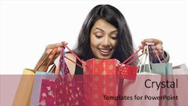  Presentation with indian woman - Beautiful presentation theme featuring indian money - young woman looking backdrop and a red colored foreground