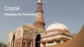  Presentation with new delhi - Audience pleasing slide set consisting of indian monuments - asia india new delhi qutab backdrop and a gray colored foreground