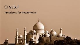  Presentation with indian - Beautiful presentation featuring indian monuments - beautiful wonder of the world backdrop and a coral colored foreground