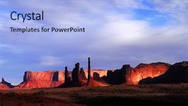  Presentation with mystery - Beautiful slides featuring indian monuments - dramatic dawn in mystery valley backdrop and a light blue colored foreground