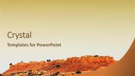  Presentation with india fort - Beautiful slide deck featuring indian monuments - jaisalmer fort in sunset light backdrop and a lemonade colored foreground