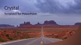  Presentation with indian monument - Presentation design consisting of indian monuments - monument valley utah usa background and a light blue colored foreground