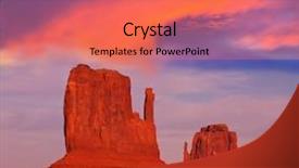  Presentation with indian monument - Colorful theme enhanced with indian monuments - monument valley utah usa backdrop and a coral colored foreground