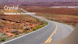  Presentation with scenic - Slides consisting of indian monuments - scenic drive through glen canyon background and a tawny brown colored foreground