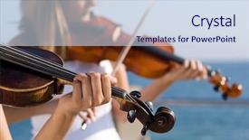  Presentation with beach - Presentation with indian music classical - two violinist on beach background and a sky blue colored foreground