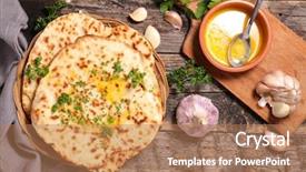  Presentation with indian - Presentation theme consisting of indian naan bread background and a coral colored foreground