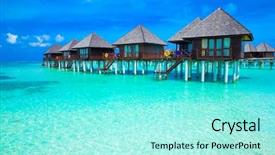  Presentation with lagoon - Theme consisting of indian ocean - beach in maldives with few background and a arctic colored foreground