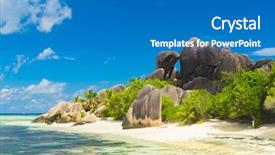  Presentation with white sand - Cool new slides with indian ocean - famous view at beautifully shaped backdrop and a teal colored foreground