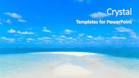  Presentation with lagoon - PPT theme having indian ocean - tropical beach in maldives background and a gray colored foreground