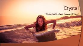  Presentation with sunset beach - Beautiful slide set featuring indian ocean is the best backdrop and a lemonade colored foreground