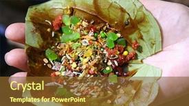  Presentation with kerala - PPT theme featuring indian paan on display kerala background and a tawny brown colored foreground