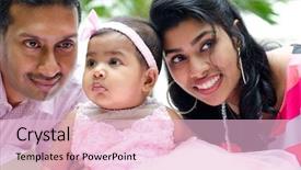  Presentation with new parents baby and dr - Amazing theme having indian parents and baby girl backdrop and a lemonade colored foreground