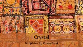  Presentation with patchwork - Audience pleasing presentation theme consisting of indian patchwork carpet in rajasthan backdrop and a red colored foreground