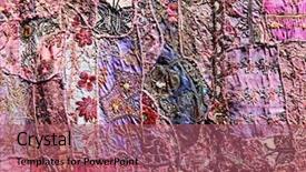  Presentation with patchwork - Presentation theme consisting of indian patchwork carpet in rajasthan background and a violet colored foreground