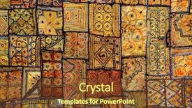  Presentation with patchwork - Presentation theme with indian patchwork carpet in rajasthan background and a tawny brown colored foreground