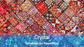  Presentation with patchwork - Colorful presentation enhanced with indian patchwork carpet in rajasthan backdrop and a teal colored foreground