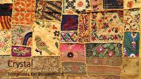  Presentation with hampi - Colorful theme enhanced with indian patchwork wall cloth backdrop and a gold colored foreground