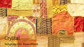  Presentation with patchwork - Cool new theme with indian patchwork wall cloth backdrop and a gold colored foreground