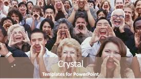  Presentation with crowd - Audience pleasing PPT theme consisting of beige landscape nature outdoors farm backdrop and a lemonade colored foreground