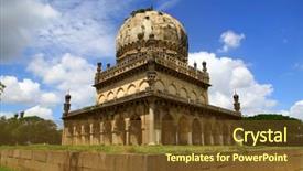  Presentation with mughal history in india - Amazing slide deck having indian rulers - historic quli qutbshahi tombs backdrop and a tawny brown colored foreground