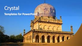  Presentation with india - Amazing slide deck having indian rulers - historic quli qutbshahi tombs backdrop and a teal colored foreground