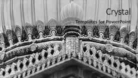  Presentation with architecture - PPT theme consisting of indian rulers - qutb shahi tombs architecture background and a light gray colored foreground
