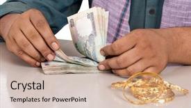  Presentation with counting - Presentation design enhanced with sumer - mother and her daughter outdoors background and a coral colored foreground