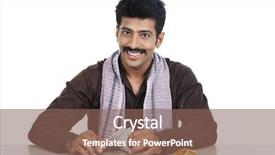  Presentation with counting - Colorful presentation enhanced with indian rupee - portrait of a man counting backdrop and a violet colored foreground