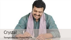  Presentation with counting - Amazing presentation theme having sumer - mother and her daughter outdoors backdrop and a gray colored foreground