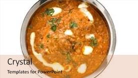  Presentation with sambar - Presentation theme with indian sambar isolated on white background and a gold colored foreground