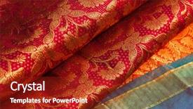  Presentation with silk - Audience pleasing theme consisting of indian silk saries close up backdrop and a crimson colored foreground