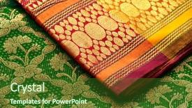  Presentation with silk - PPT theme with indian silk saries close up background and a  colored foreground