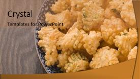  Presentation with diwali fire crackers - Audience pleasing slides consisting of indian snacks - bowl of mangai crackers backdrop and a  colored foreground