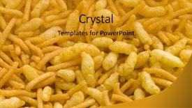  Presentation with mix berries and candy - Colorful presentation enhanced with indian snacks - mammra mix - puffed spiced backdrop and a gold colored foreground