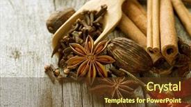  Presentation with border - PPT theme consisting of indian spices - spice border background and a tawny brown colored foreground