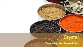  Presentation with indian history of islamic - Beautiful presentation theme featuring indian spices collection on white backdrop and a tawny brown colored foreground