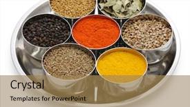 Presentation with democracy indian - Cool new PPT theme with indian spices collection on white backdrop and a  colored foreground