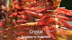  Presentation with dried banana chips - Slides consisting of close golf shot on a dewy morning background and a tawny brown colored foreground