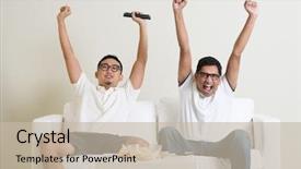  Presentation with food sport - Amazing slide deck having indian sport - friendship technology and home concept backdrop and a mint green colored foreground