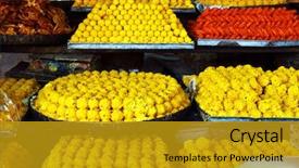  Presentation with vendor - Beautiful theme featuring indian street food backdrop and a gold colored foreground
