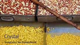  Presentation with indian food - Colorful presentation design enhanced with indian street food backdrop and a  colored foreground