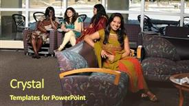  Presentation with indian traditional - Beautiful presentation theme featuring indian student with diverse group backdrop and a  colored foreground